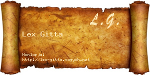 Lex Gitta névjegykártya